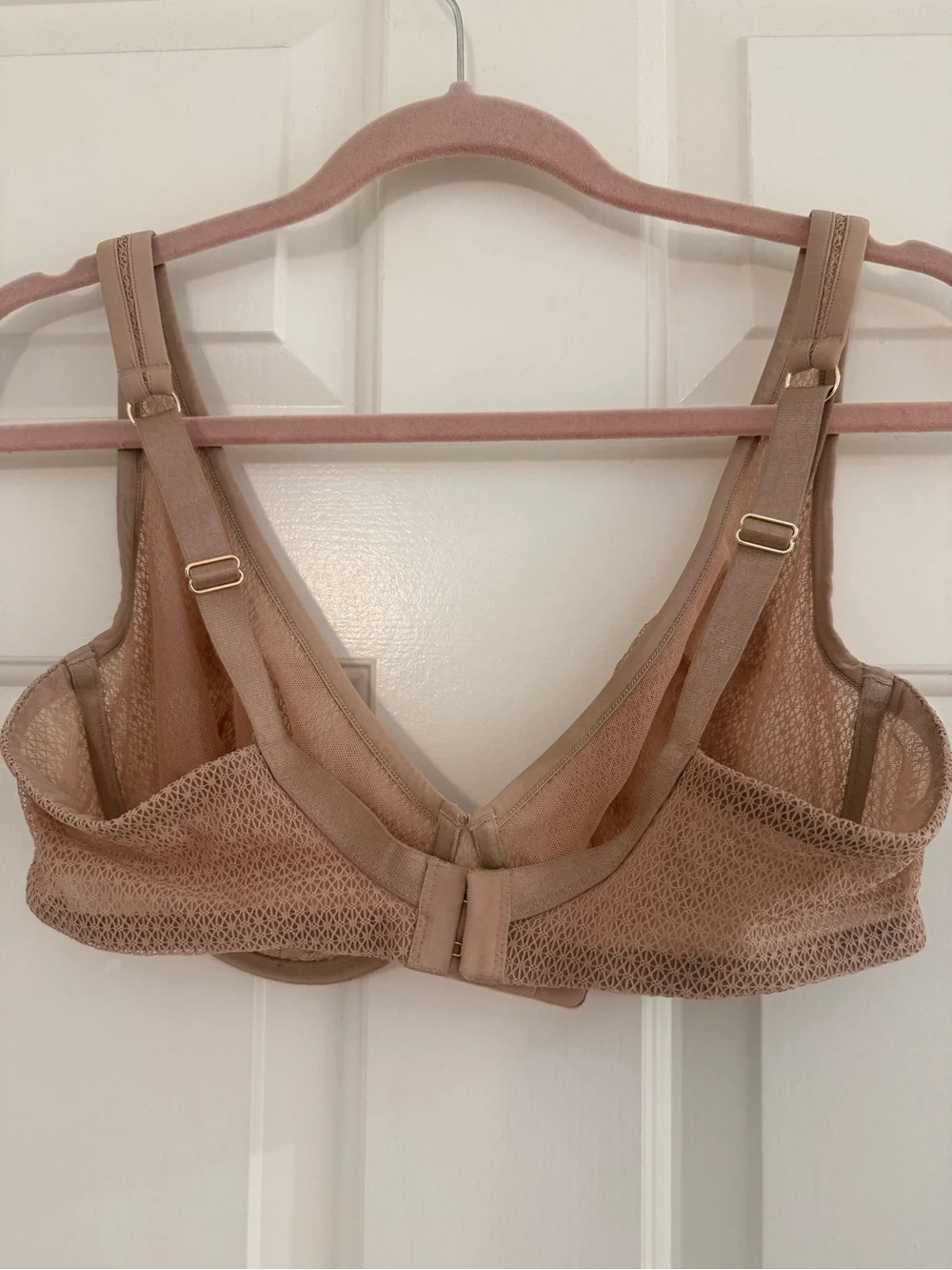 Thirdlove Unlined Modern Mesh Scoop Bra Beige Underwire 36D